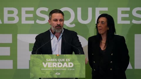 Noche electoral 12A vascongada| Discurso de Abascal con la heroína Amaia