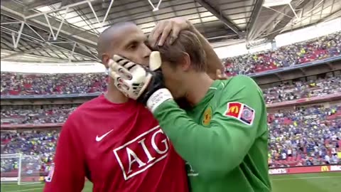 Manchester United vs Chelsea football club penalty shootout in a community shield final