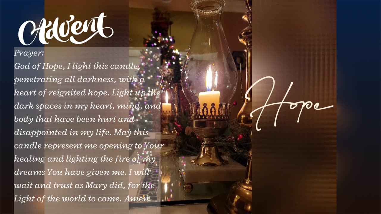 🕯Candle of Hope in Advent with Scriptures and Prayer