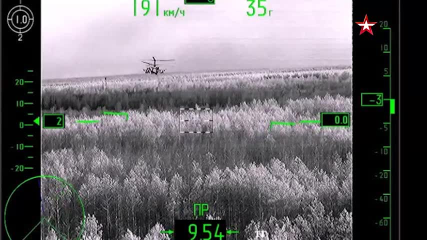 Destruction of the company stronghold of the Armed Forces of Ukraine by Ka-52 "Alligator" helicopters