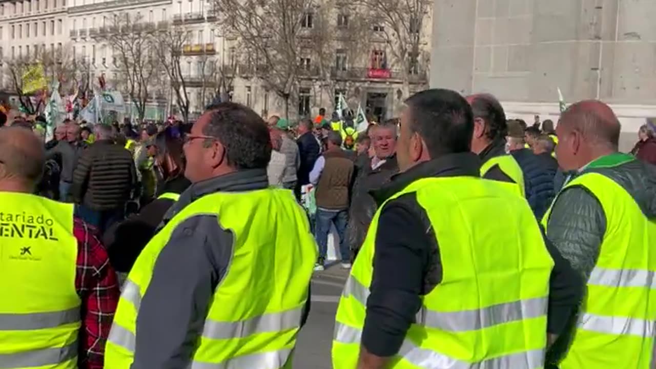 Los agricultores parados en la Puerta de Alcalá FEBRERO 2024