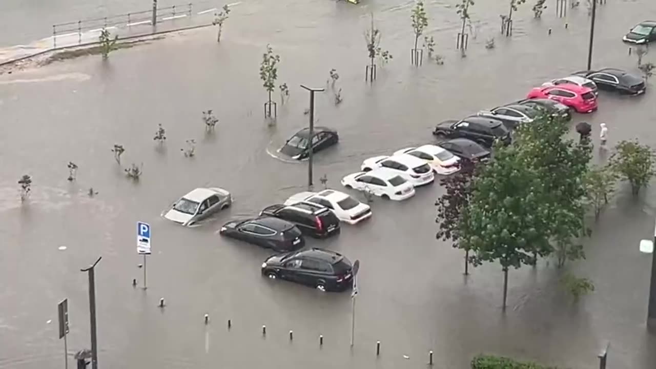 Driving on Flooded Road