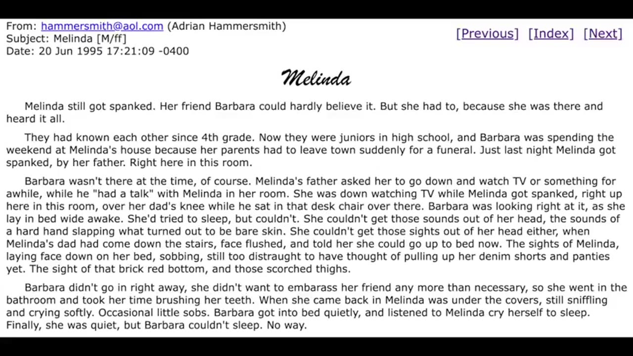 Melinda (spanking story) by Adrian Hammersmith