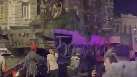 People of Rostov cheer and celebrate Wagner as they leave.