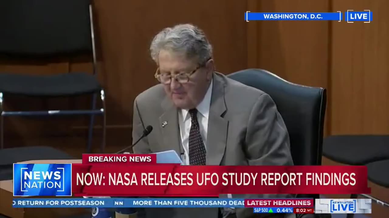 lolPART 2: Sen. John Kennedy reads UFO abductees witness testimonies during NASA Press Conference