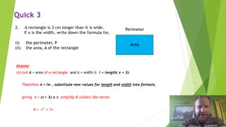 Algebra Essentials - Using a Formula