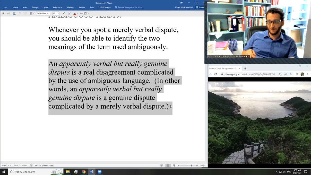 Lessons in Logic 48: Merely Verbal Disputes