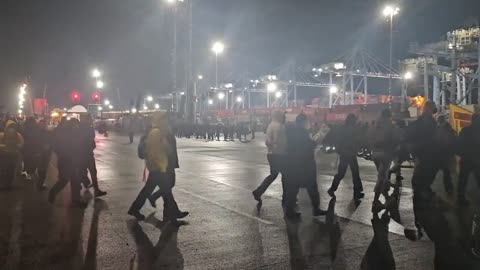 Anti-Israel protesters broken into Port Tacoma to stop a ship from taking weapons to Israel