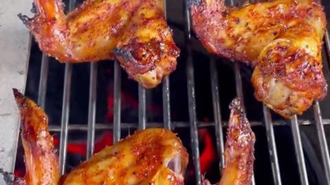 Easy grilled wings #grillinwithdad #wings #fyp #bbq