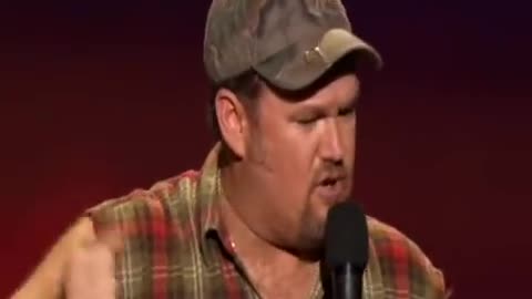 Larry the cable guy. "Signing with Tourette's".