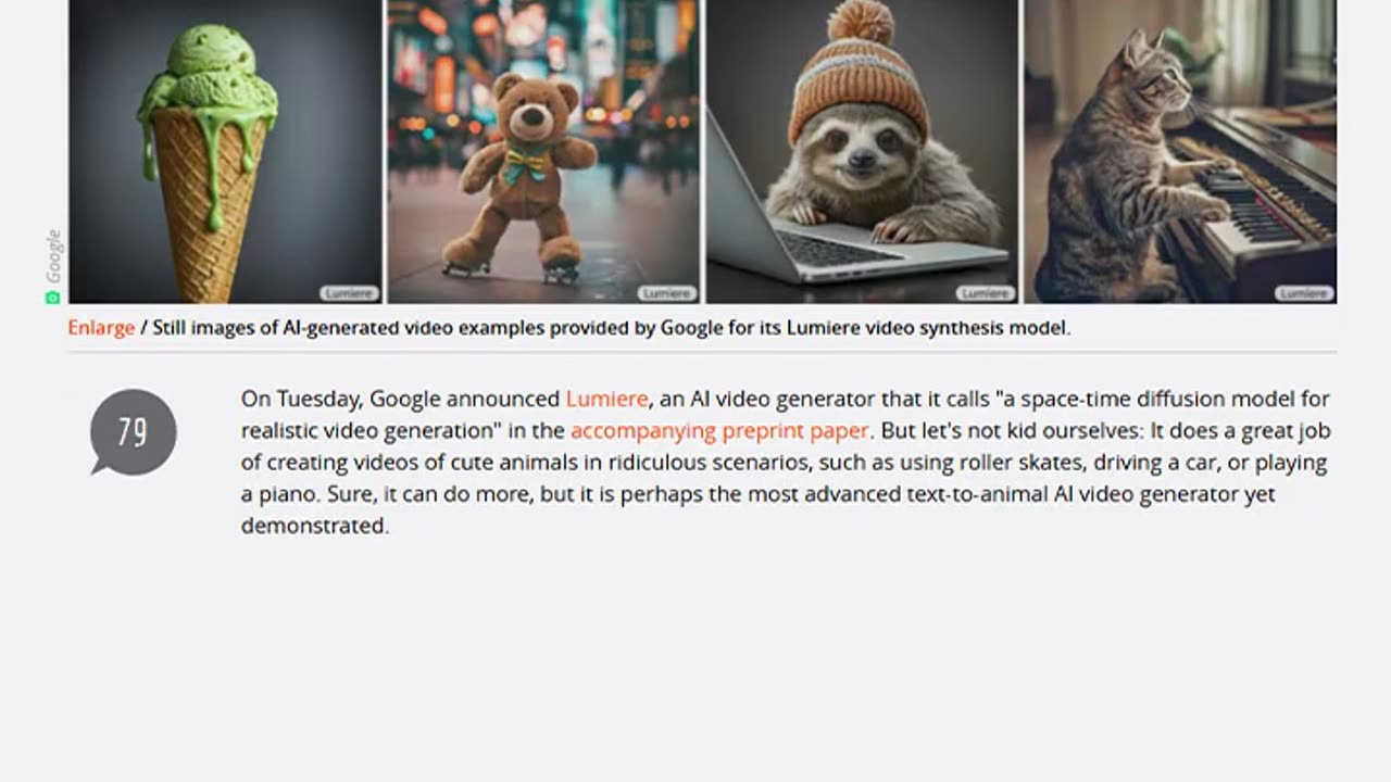Google’s Lumiere AI Video Generator