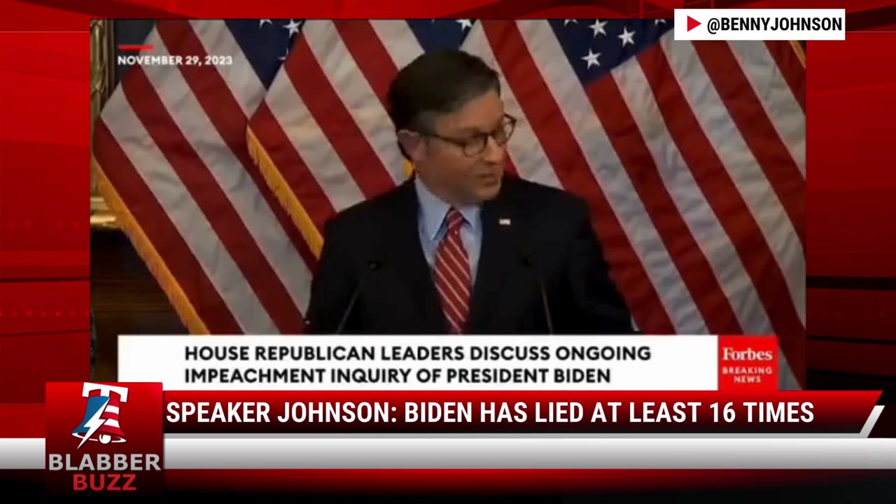 Speaker Johnson: Biden Has Lied At Least 16 Times