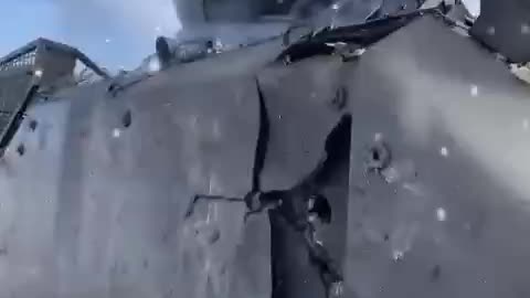 Destroyed Ukrainian APC YPR-765