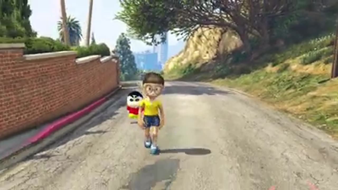 Doremon and Nobita got trapped in GTA Vššš¤£š¤£