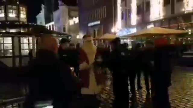 Santa Claus in Germany arrested for not wearing a mask.