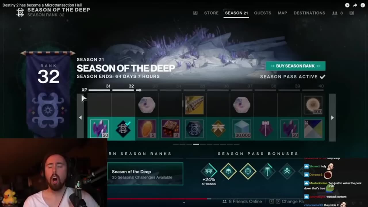 Destiny 2 has become a Microtransaction Hell | Asmongold Reacts