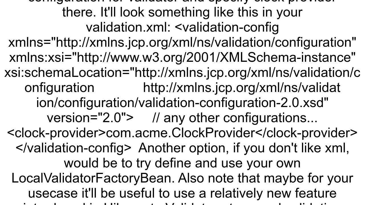 How do you supply a ClockProvider to Spring v5 Spring Boot v2
