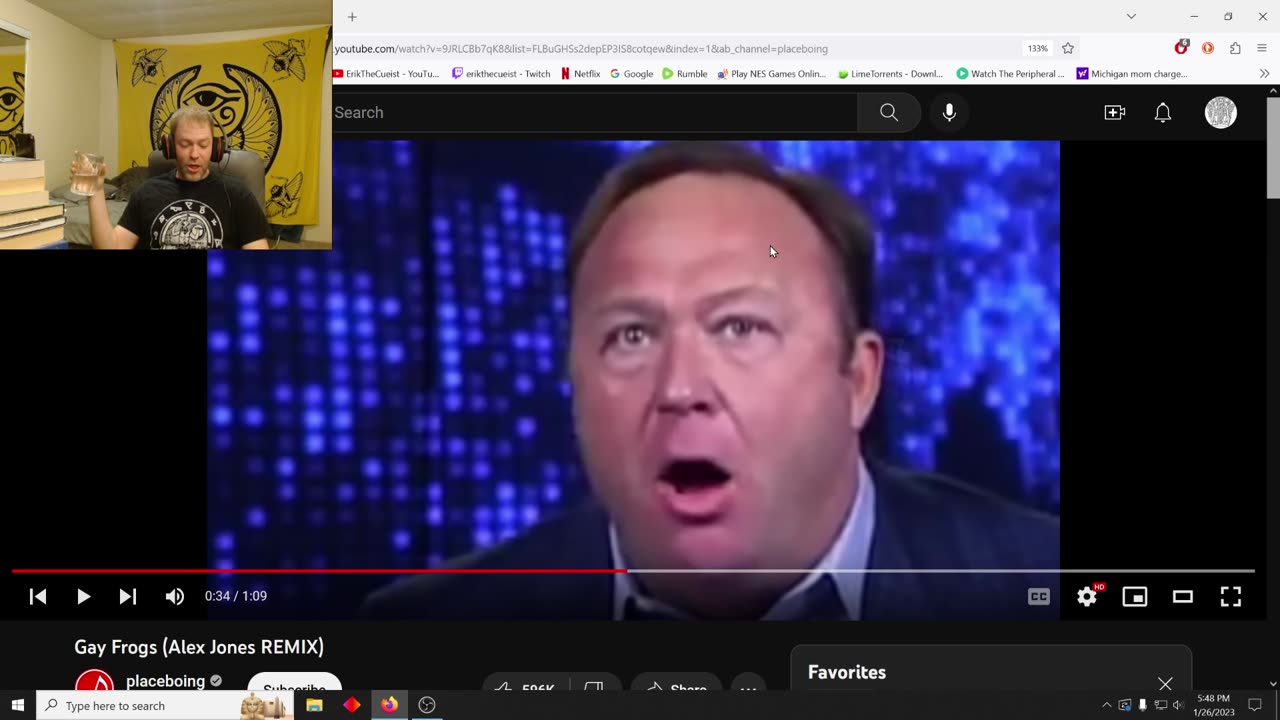 Reacting to: Alex Jones Gay Frogs (Alex Jones Remix) video