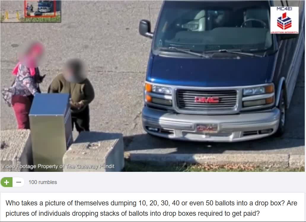 Who takes a picture of themselves dumping 10, 20, 30, 40 or even 50 ballots into a drop box?