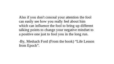 "Life Lesson from Epoch" -Checkout Description