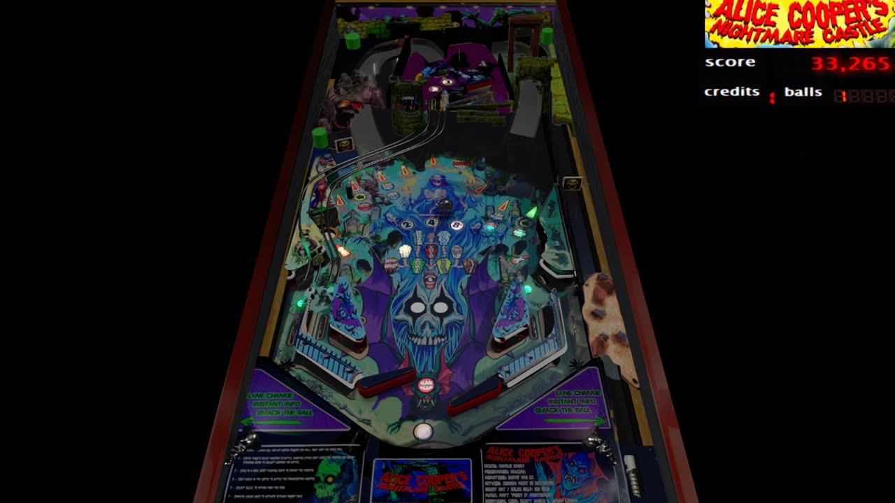 Alice Cooper Visual Pinball gameplay