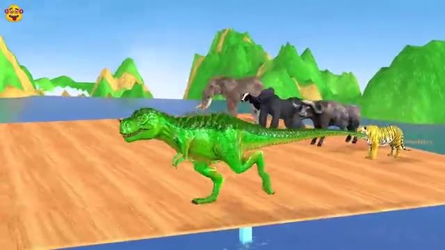 Choose The Right Pipe 올바른 파이프 선택 ant Cow Tiger Dinosaur Gorilla- Wild Animals_Cut