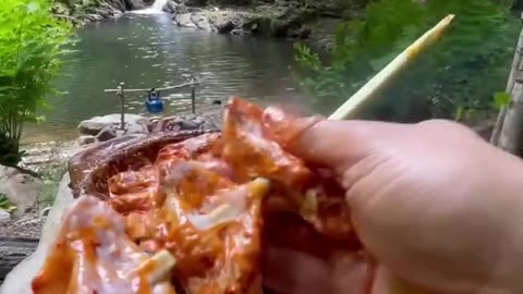 Şiş Çubukta Tavuk Kanat Izgara 🐔 _ Cooking Chicken Wings on Skewer