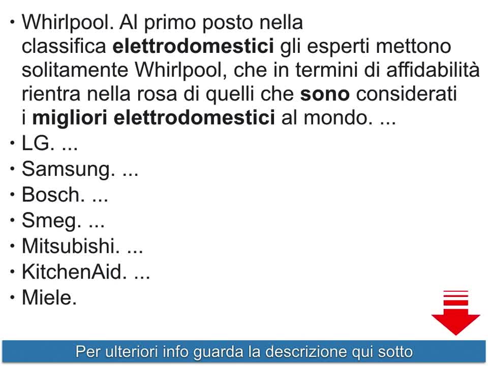 Elettrodomestici. Quali sono le migliori marche? | Risposta One Minute