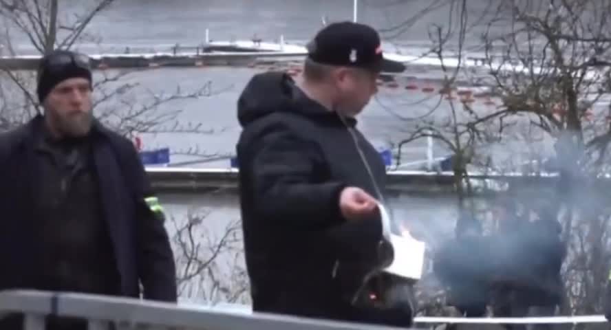 Quran burned by Danish anti immigration party