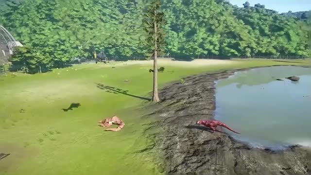 Venom Carnage vs Iron Man vs Superman Dinosaurs Fight in Jurassic World Evolution