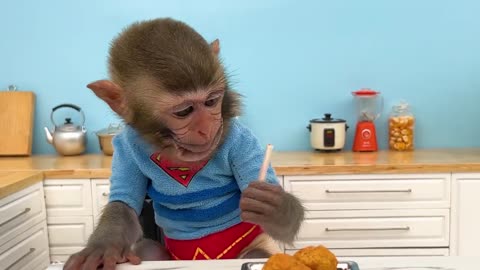 Baby Shark Playing Piano While Being Played By A Monkey While Also Cooking