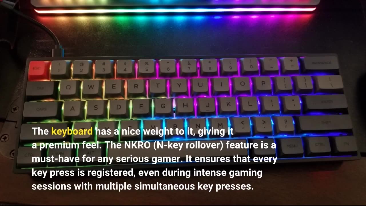 Epomaker Skyloong SK61, 61 Keys, Hot Swappable Mechanical Keyboard with RGB Backlit