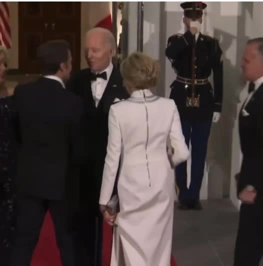 Groper Joe Biden Gets His Groove On with Macron's Wife - Embarrasing America Once Again