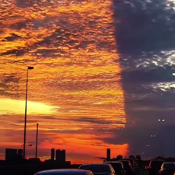 The sky in Florida divided into two parts