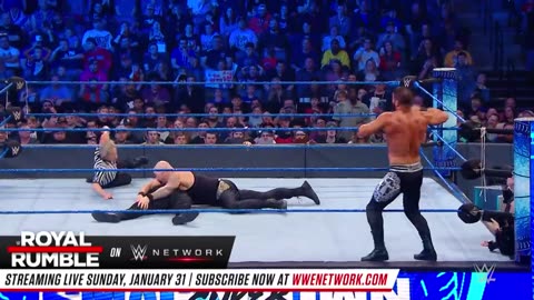 Full Match -Reigns & Usos. Vs. Corbin. Ziggler & Roode. Smackdown ,Jan 31,2020