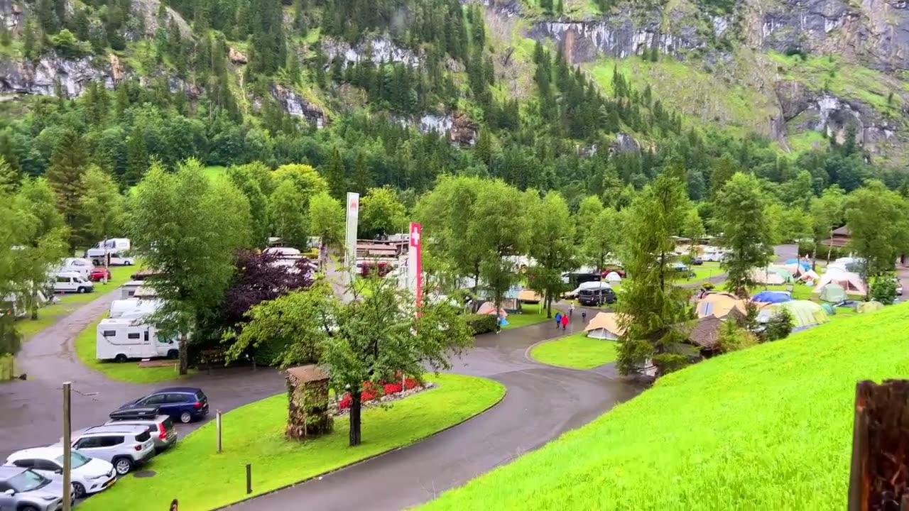 Lauterbrunnen, Switzerland, walking in the rain - The most beautiful Swiss village