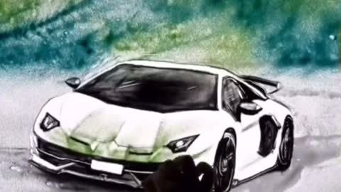 Sand painting draws a car at random. It's more than 7 million yuan. My heart is $. Who wants to give