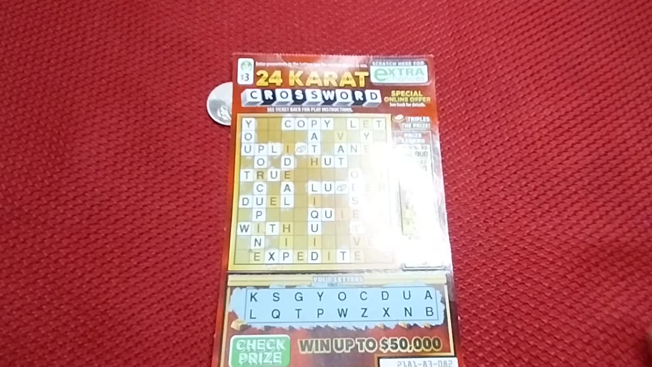 ASMR (brushing, scratching, talking) my ticket:24 KARAT CROSSWORD/Number 1