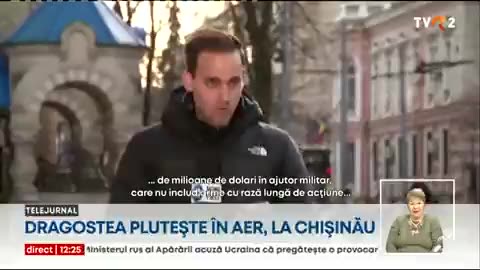 Australian reporter gets kissed by a moldovan lady