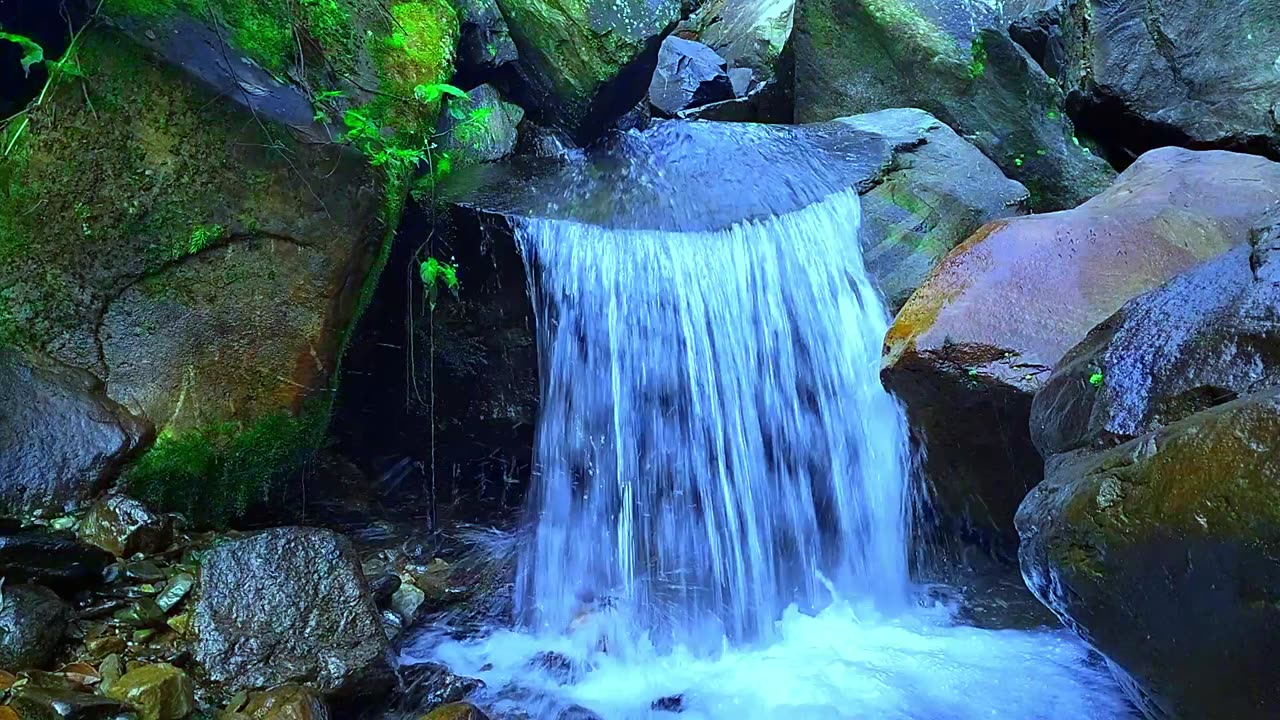 Waterfall White Noise with Music | Sound of a Waterfall For Sleep, Relaxation, ASMR