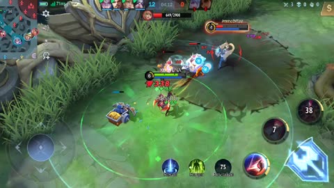 playing mobile legend games with hero hanabi