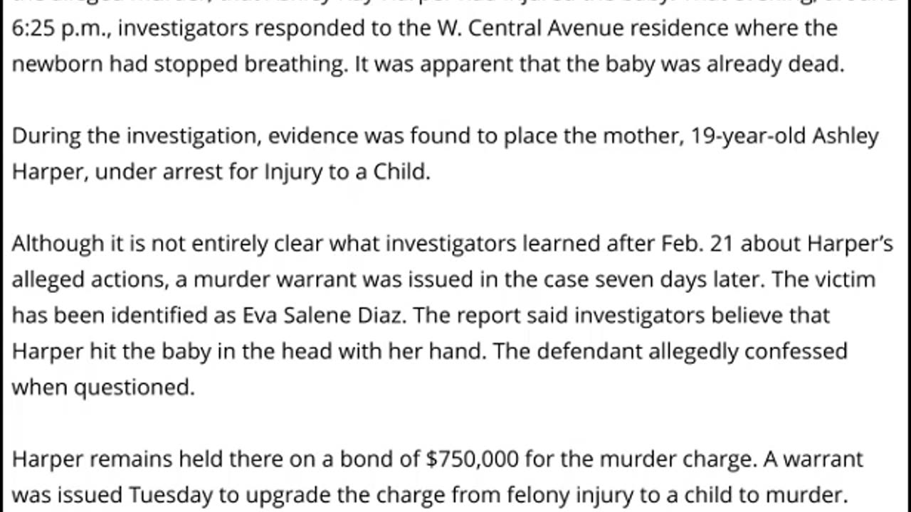19 Year Old Texas Mom Faces Murder Charge After She Allegedly Hit 2 Month Old Baby In The Head