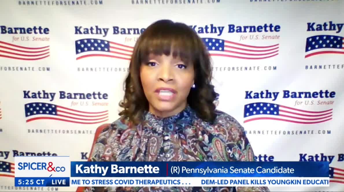 Kathy Barnette for U.S. Senate (R-PA) Newsmax w/ Sean Spicer Clip #4