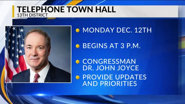 Congressman John Joyce to host telephone town hall