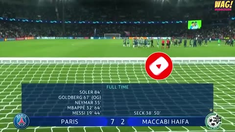 maccabi v/s PSG ,messi