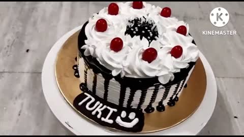 #black forest cake#two tier cake#with egg cake#non veg