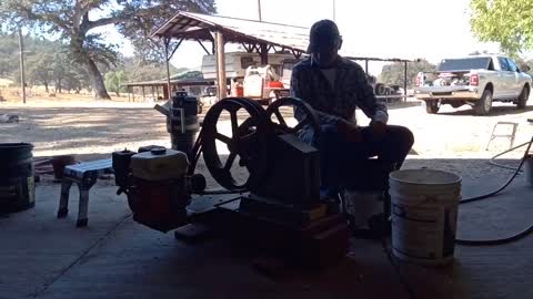 Playing with a rock crusher