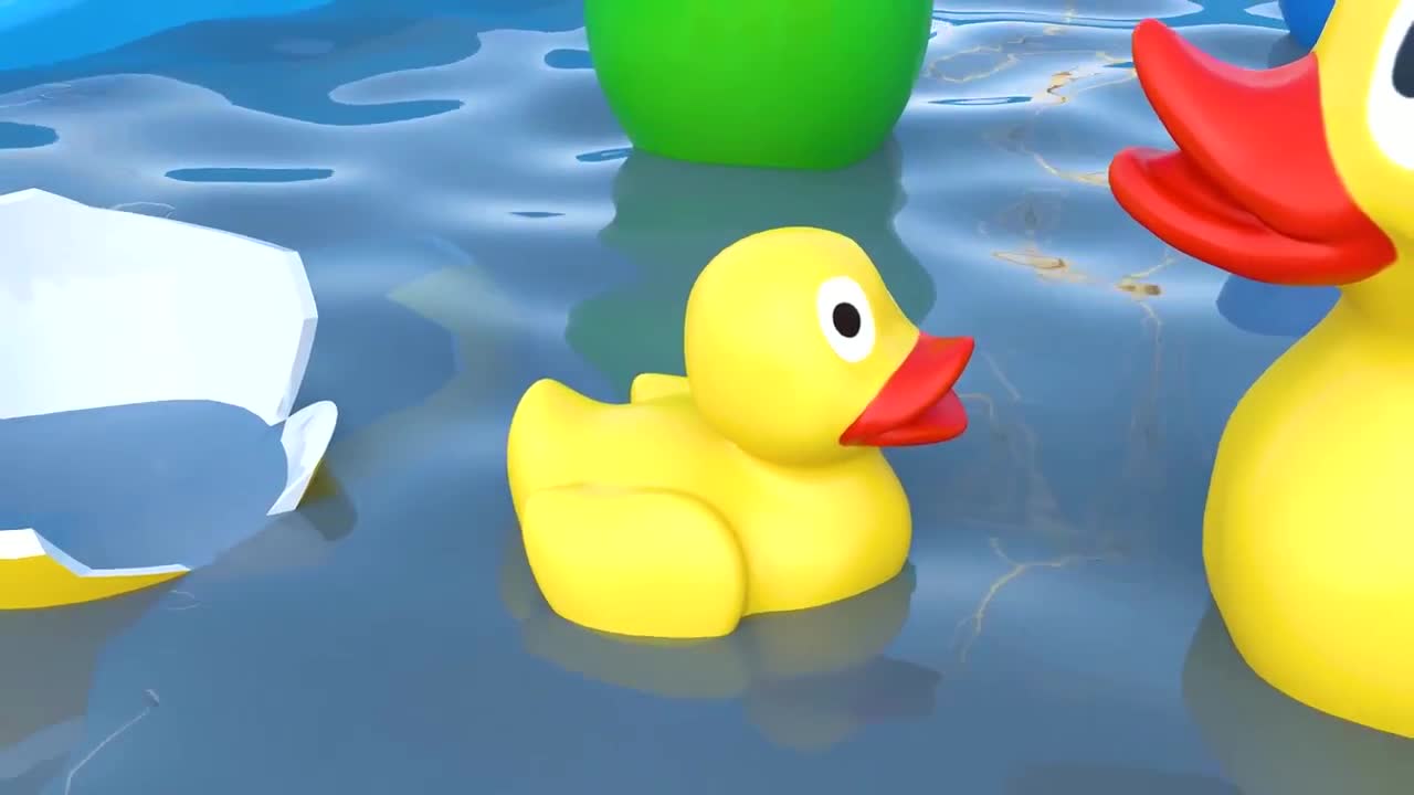 Rubber Ducks at the Swimming Pool - Nursery Cartoon Animation Video2