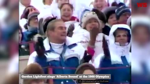 Gordon Lightfoot sings 'Alberta Bound’ at the 1988 Olympics