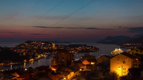 After the Sunset in Palermo Italian city